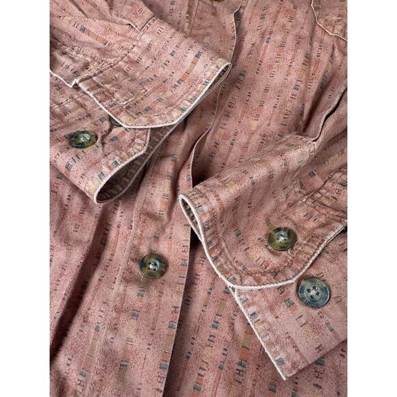 Vintage woolrich terracotta/ rust Aztec button down men’s L - Picture 3 of 9